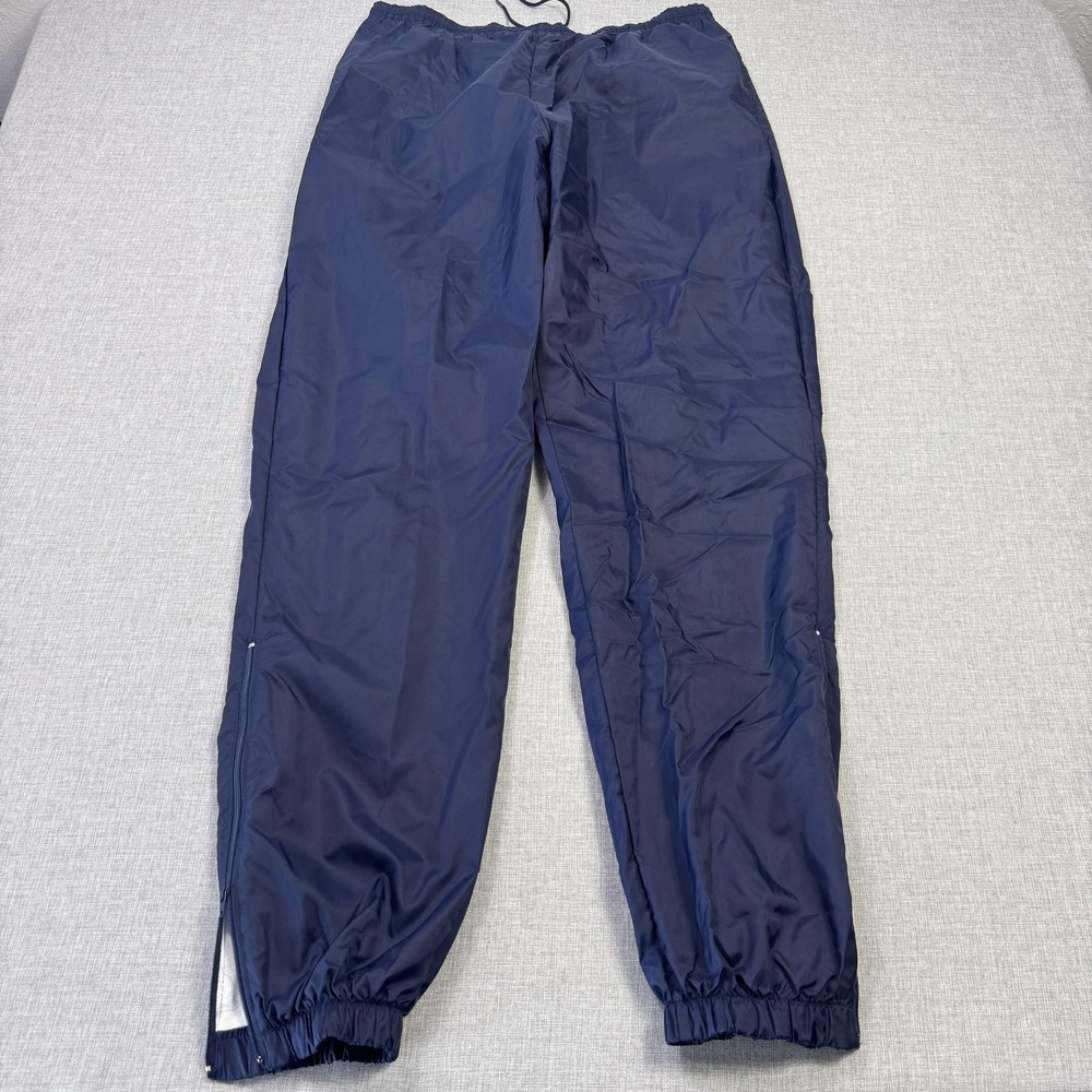 Nike Vintage Track Pants‎ Mens 34x32 Large Blue Lined Drawstring Elastic Waist